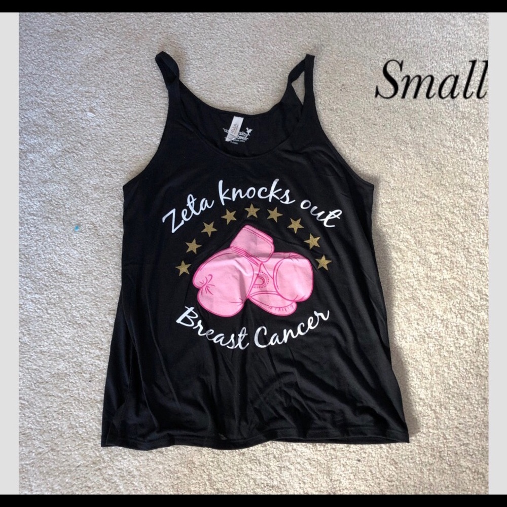 Zeta Tau Alpha ZTA black tank top size small